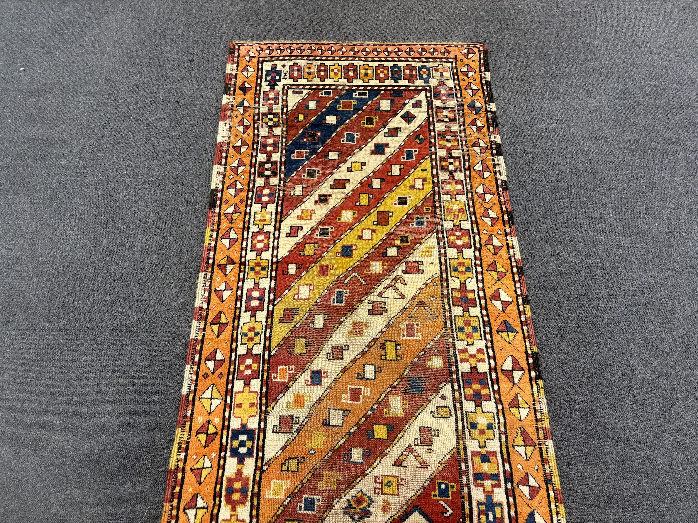 An Azeriabiajan Kurdish Genge antique runner, 296 x 104cm